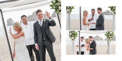 Beach Ceremony:  Mexico Destination Wedding Photographer
