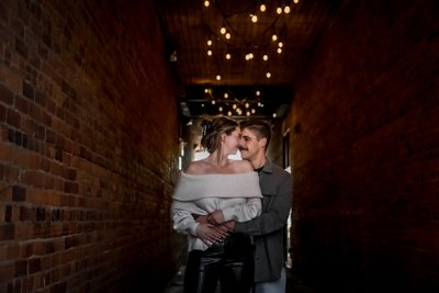 Engagement Pictures in Alley:  Orillia Engagement Photographer
