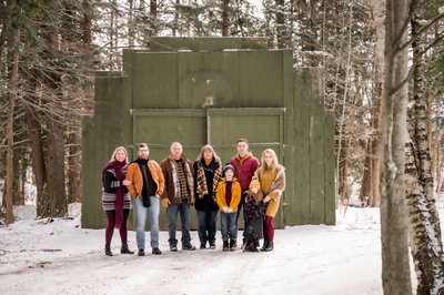 Family Photos in Front or Garage:  Meaford Photographer