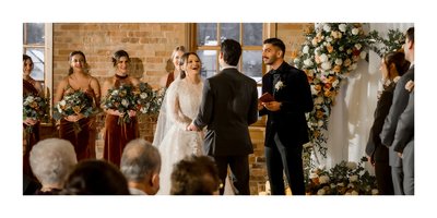 Winter Wedding Ceremony:  Gibson Centre Photographer