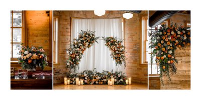Gibson Centre Ceremony Space with Flower Arches