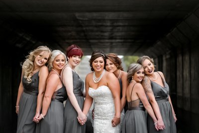 Bridesmaids Photo in Tunnel:  The Club at Bond Head