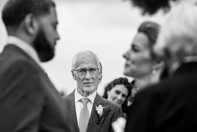 Dad Watching Ceremony:  Owen Sound Wedding Photographer
