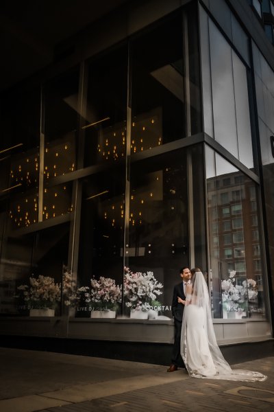 Bride Groom Portrait at Dusk with Toronto Photographer