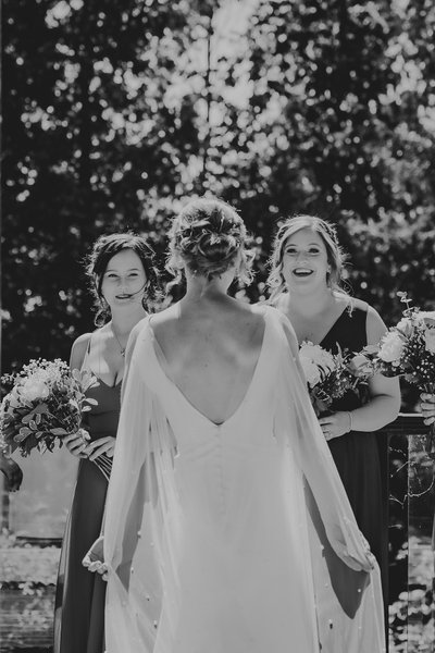 Bridesmaids First Look:  Journalistic Wedding Photographer