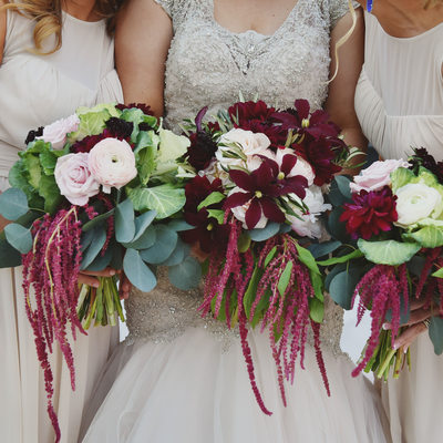 Elms Mansion Bride and Bridesmaids Bouquets