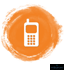 cell phone icon orange