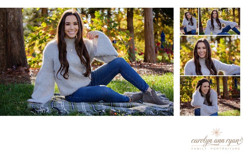 Casual Charlotte Senior Portraits Album Spread