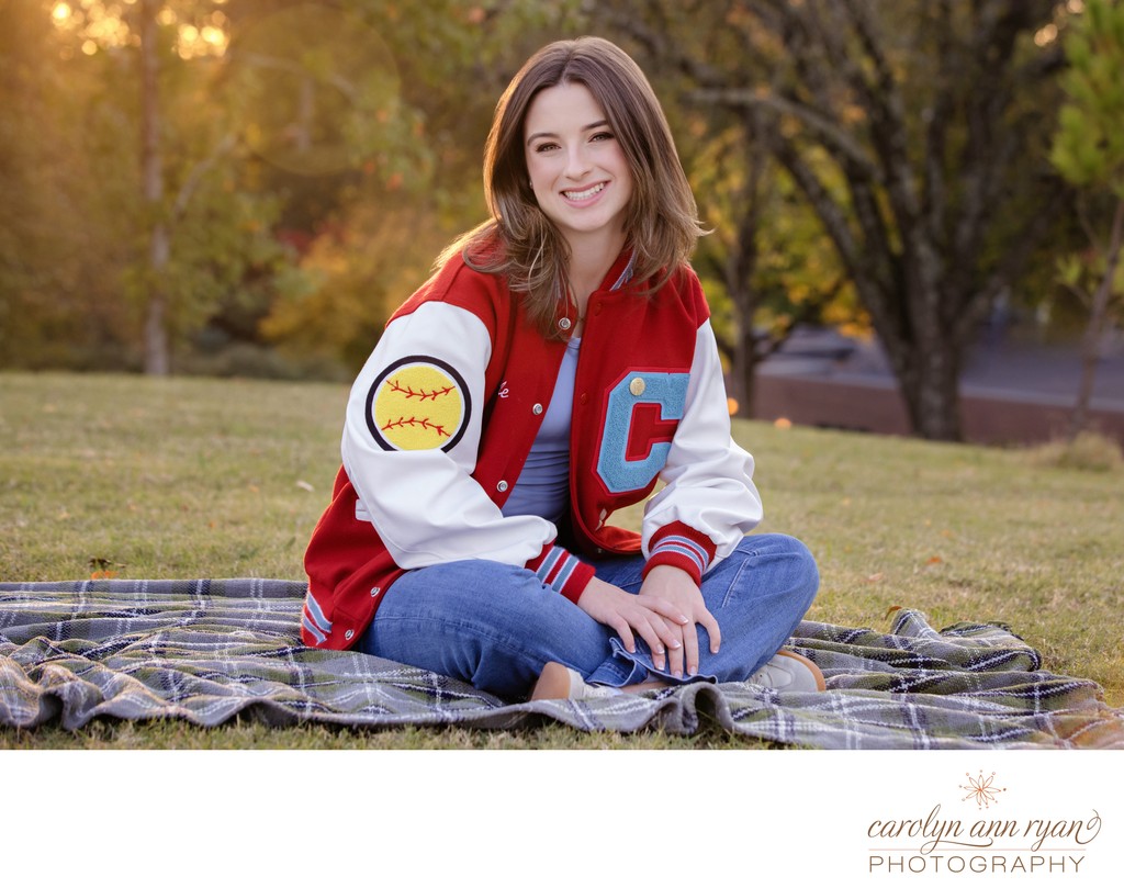 Varsity Jacket Senior Photos Charlotte NC