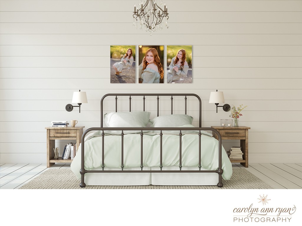 Senior Portrait Wall Display Ideas for Bedroom