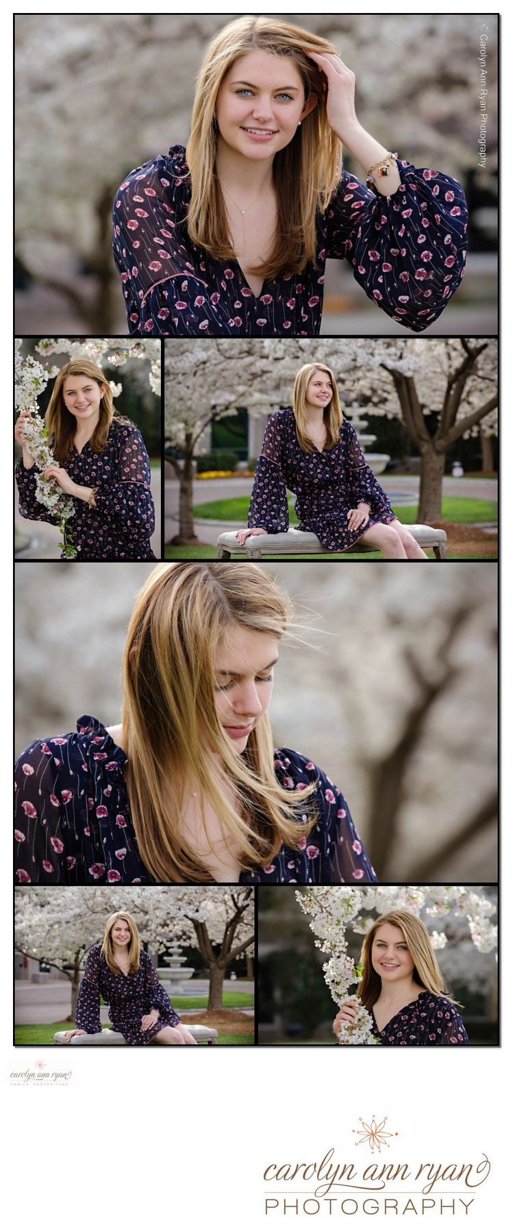 Charlotte Outdoor Senior Portraits in Spring