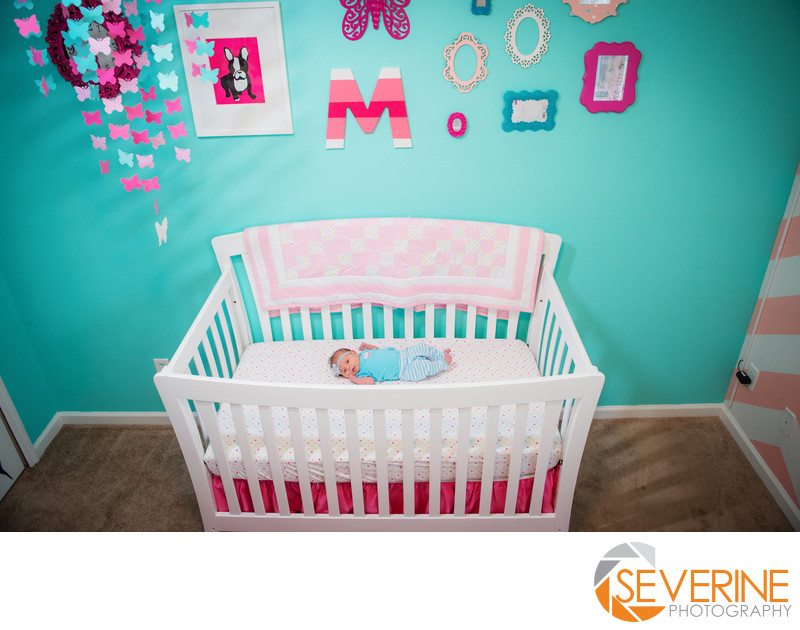 Newborn In Nursery Pink And Blue Erfly Newborn In Nursery Pink And Blue Erfly