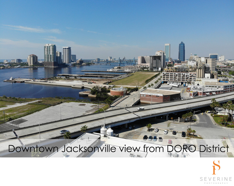 aerial view of downtown Jacksonville from the stadium