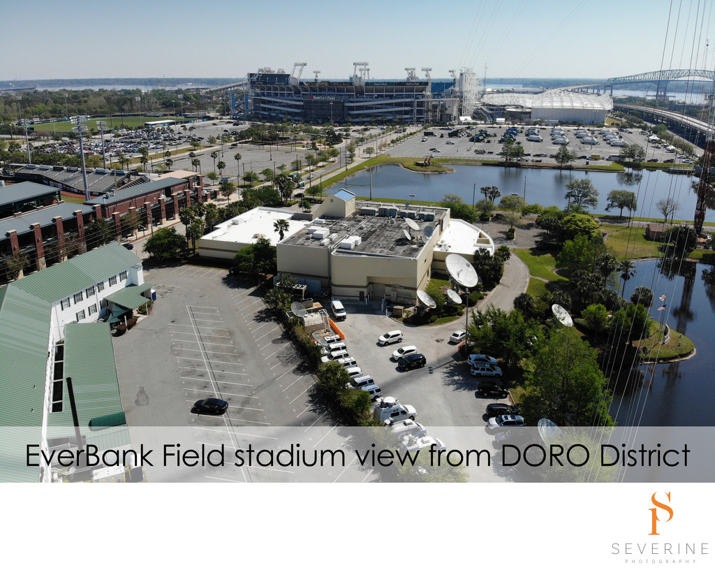 Aerial view of the Everbank Jaguars stadium in Jacksonville