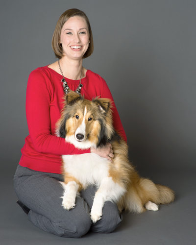 professional portrait for veterinarian and their pets