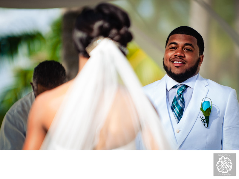 Now Larimar Punta Cana Beach Pictures Groom at Ceremony