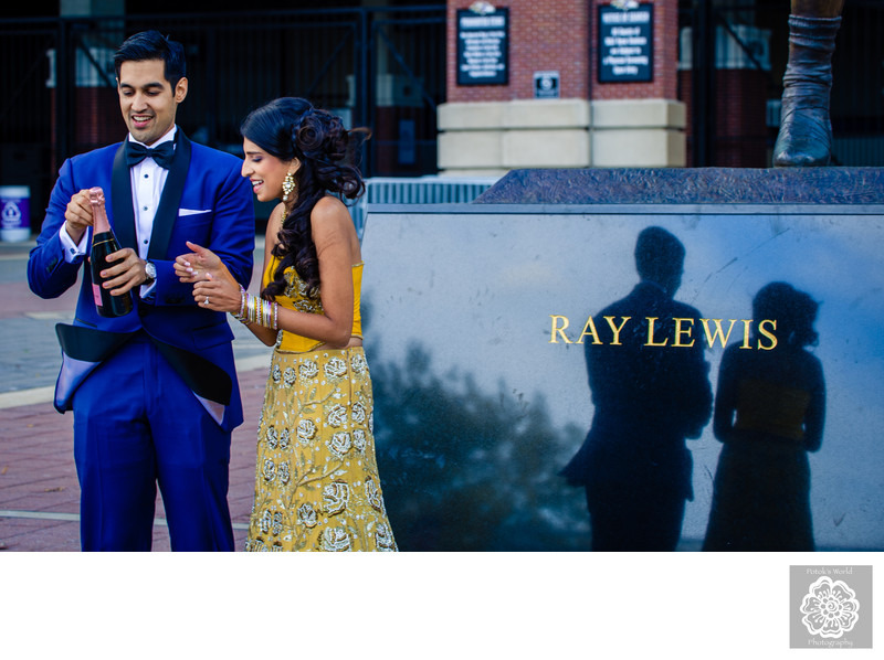 Engagement Session at the Baltimore Ravens Stadium 