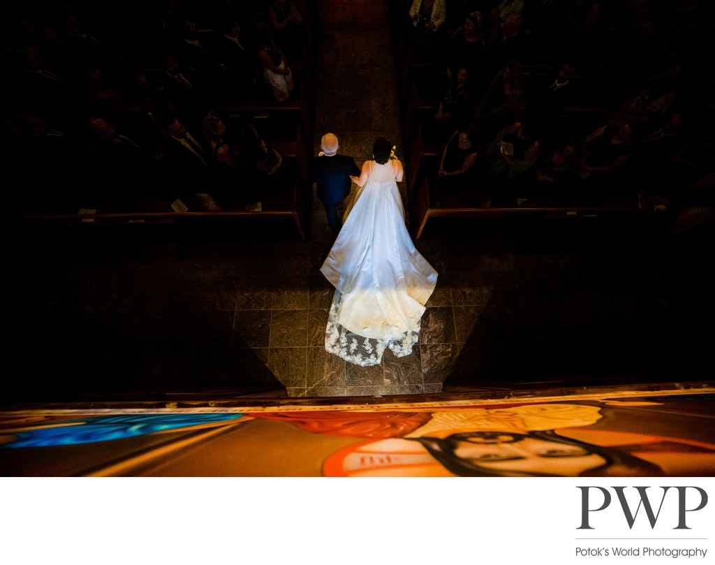 Unscripted DC Wedding Photo in a Church