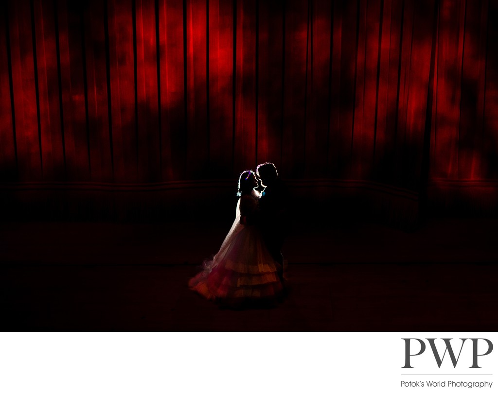 Aesthetic Silhouette Wedding Image in Richmond Theater