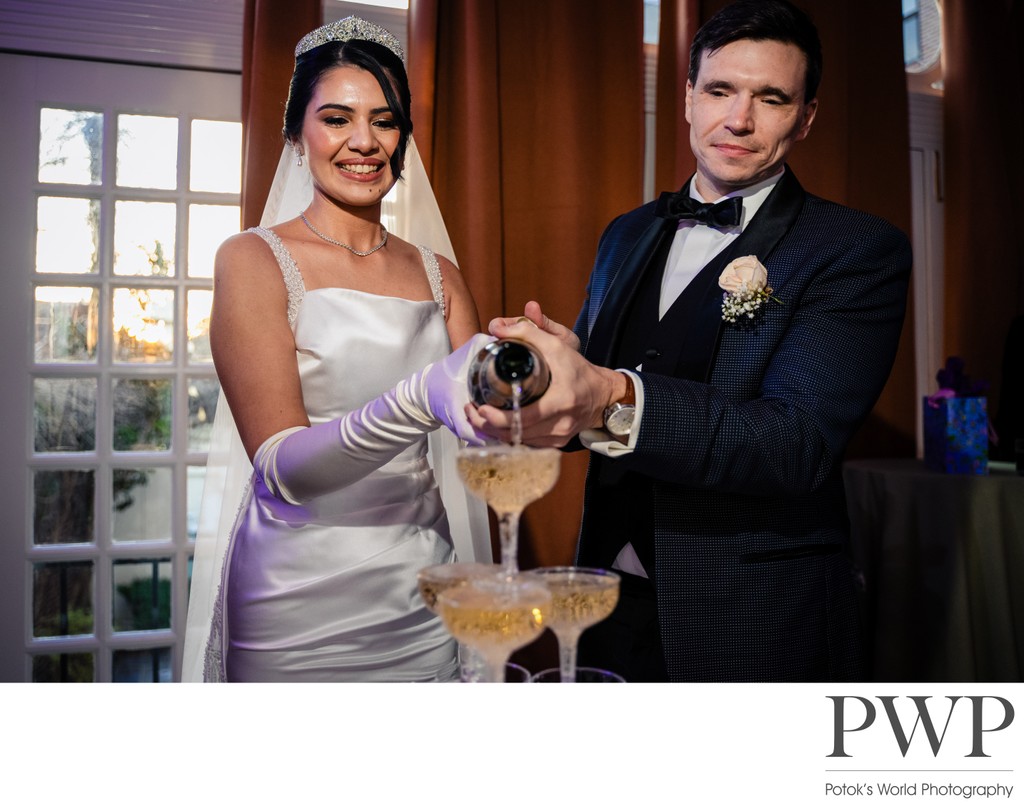 Swann House DC Wedding Champagne Toast