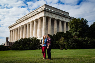 Lincoln Memorial Engagement Photography