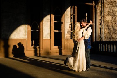 Virginia Engagement Portrait with Creative Pose