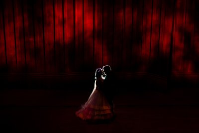 Aesthetic Silhouette Wedding Image in Richmond Theater
