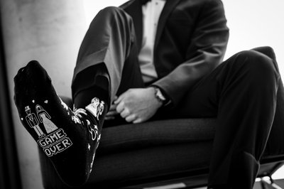  Groom Detail at Wedding  Hilton Baltimore Harbor Point