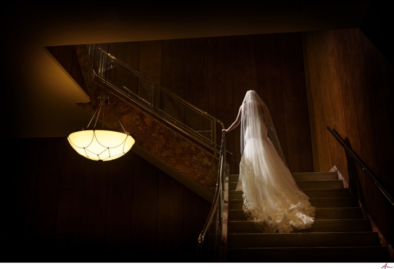 Halifax Bride on Westin Staircase