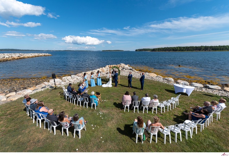Oak Island Wedding Ceremony by the Atlantic Ocean