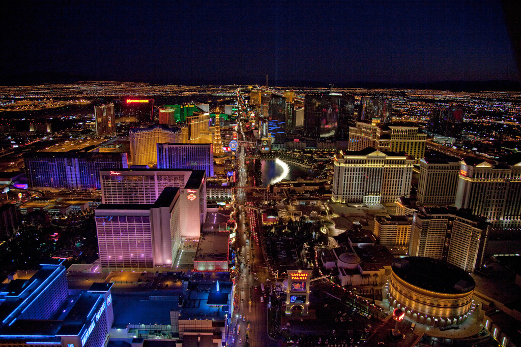 Las Vegas Night Aerial