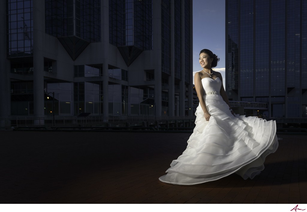 Halifax Bride on the waterfront