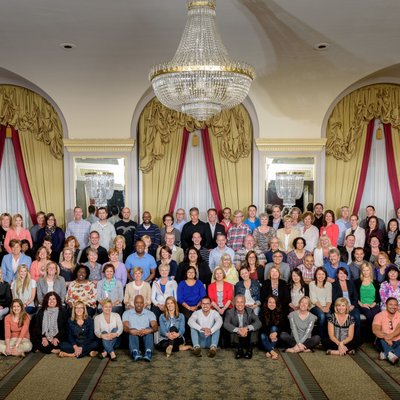 Large corporate group photo at the Westin Nova Scotian.