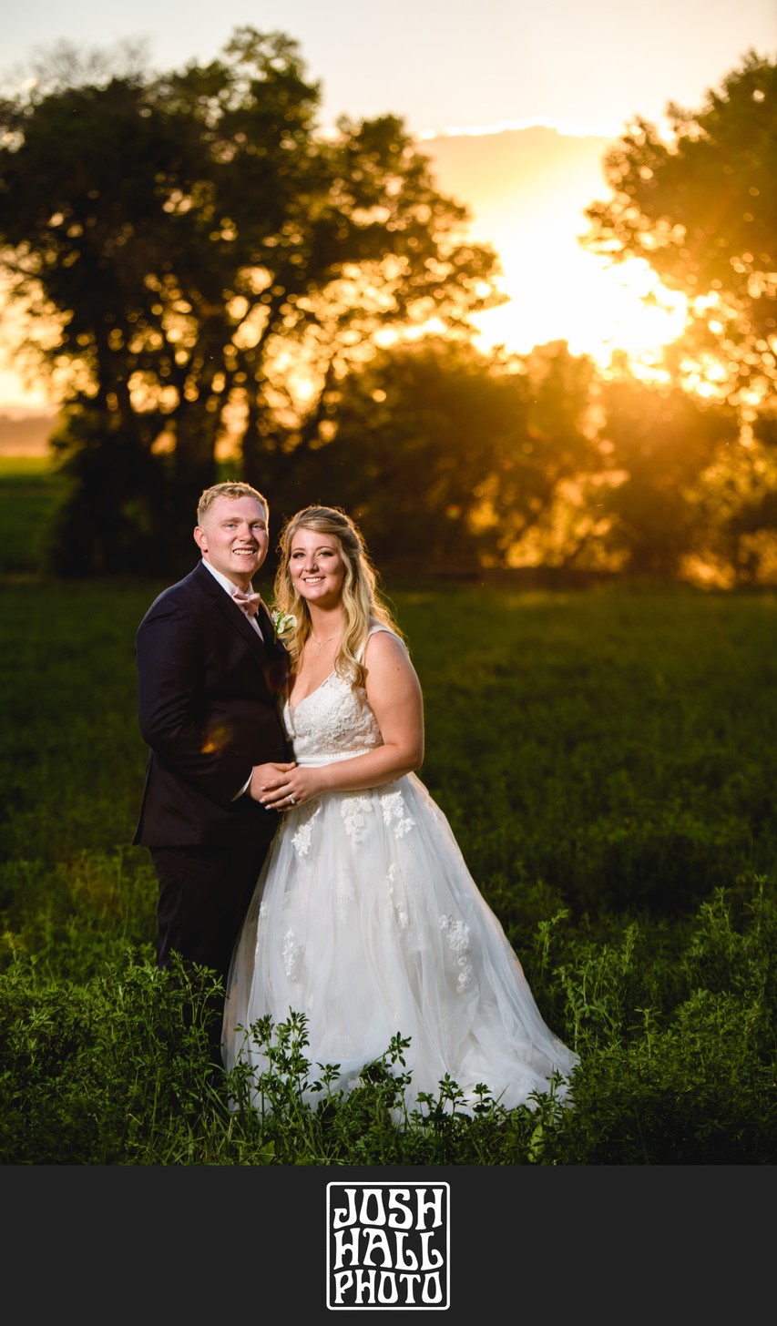 Olathe Colorado sunset wedding photography 
