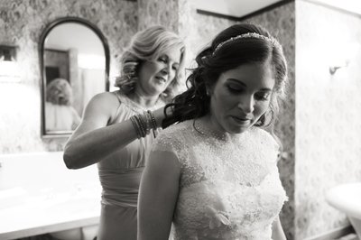 Mom and Daughter Wedding Photo Willowdale Estate MA