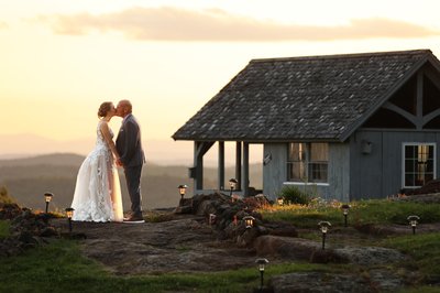 Cobb Hill Estate sunset mountaintop wedding photo NH