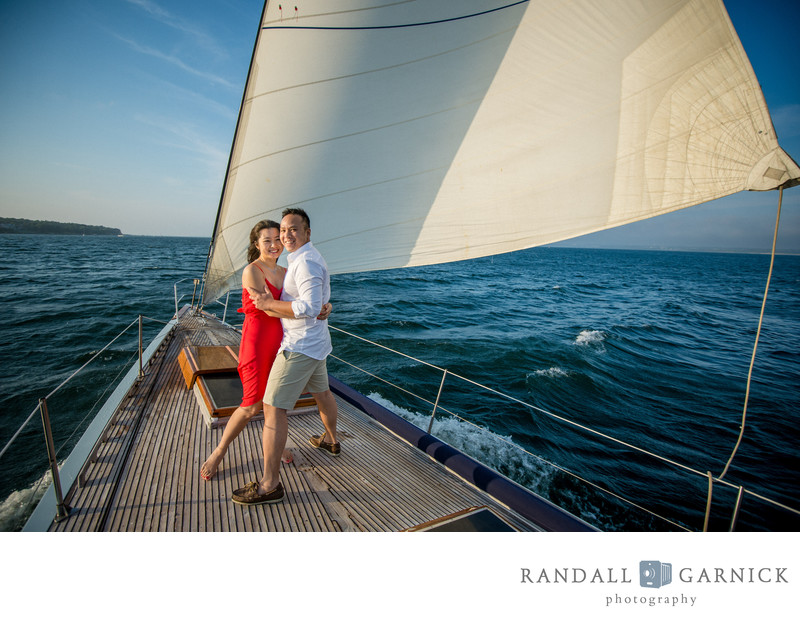 Newport sailing engagement session