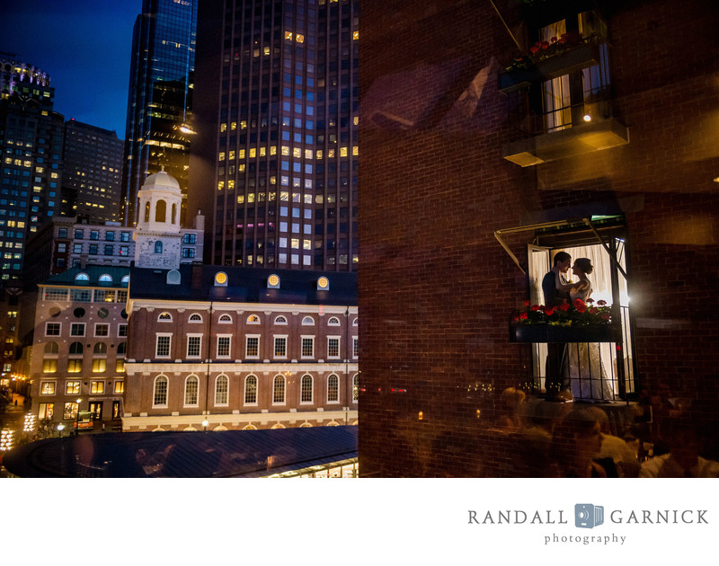 Classic Bostonian hotel wedding photo