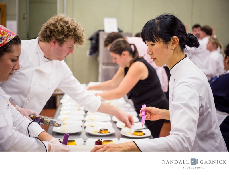 Joanne Chang of Flour Bakery prepares food at charity event