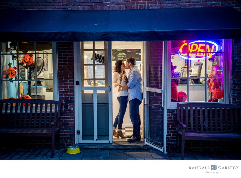 Newburyport engagement session and ice cream