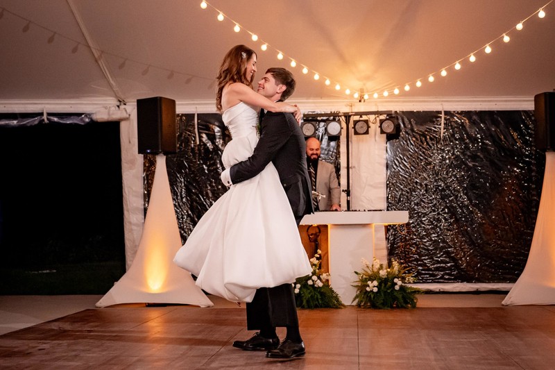 Bride Lifted in Celebration at deCordova Museum Weddings