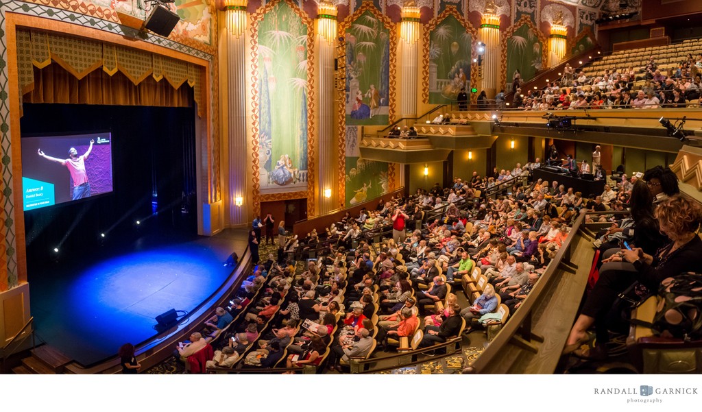 Grand theater interior photographed at Boston event