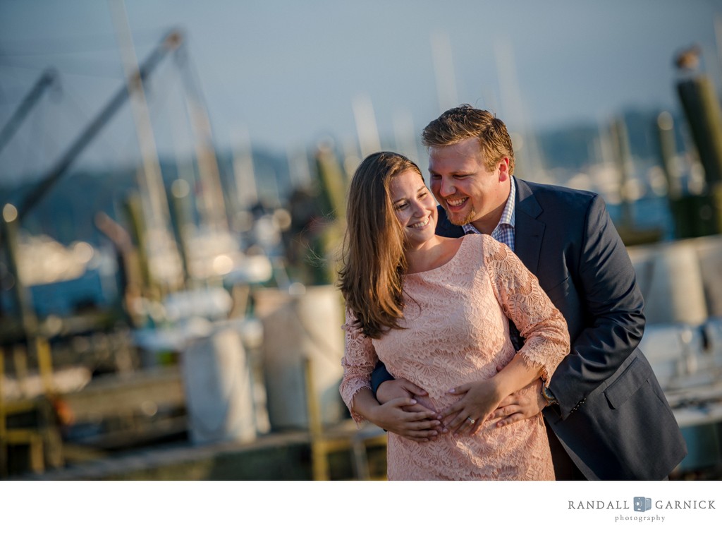 Newport RI engagement session downtown waterfront