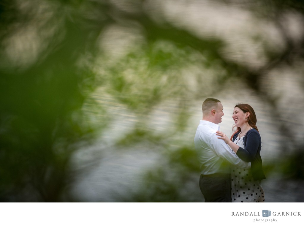 Lakeside engagement session in MA