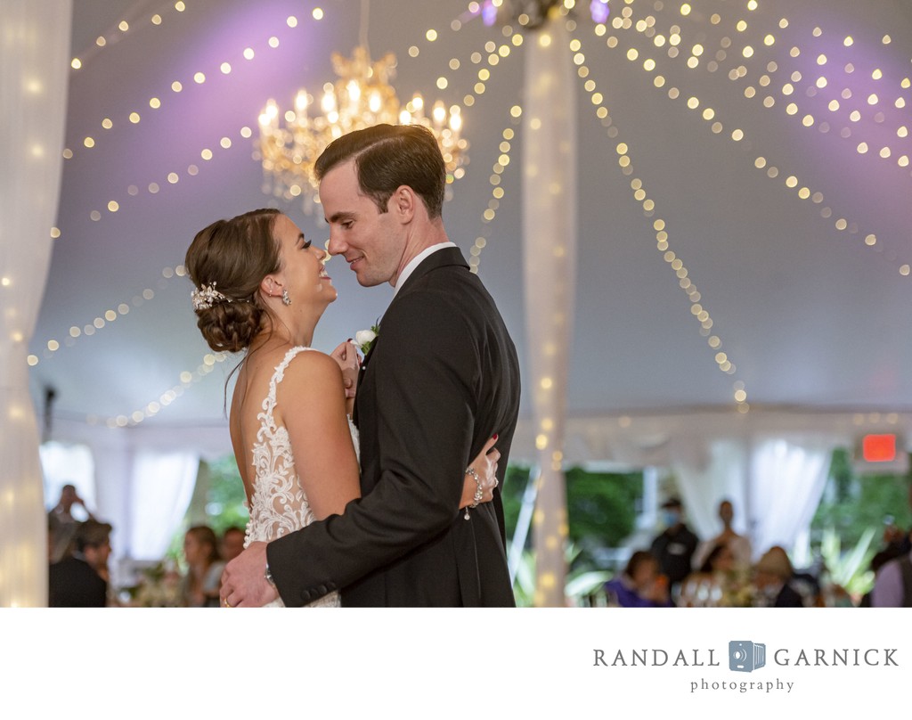 1st dance at a Blithewold Mansion wedding reception