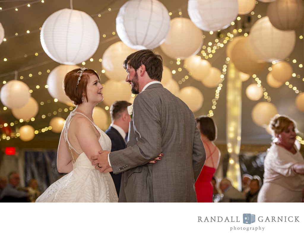 Elegant reception dance Blithewold Mansion wedding