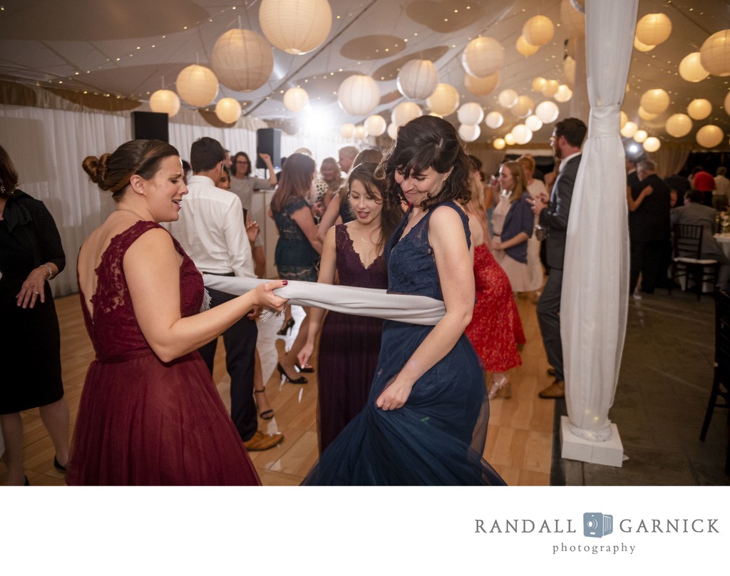 Guests celebrating Blithewold Mansion wedding reception