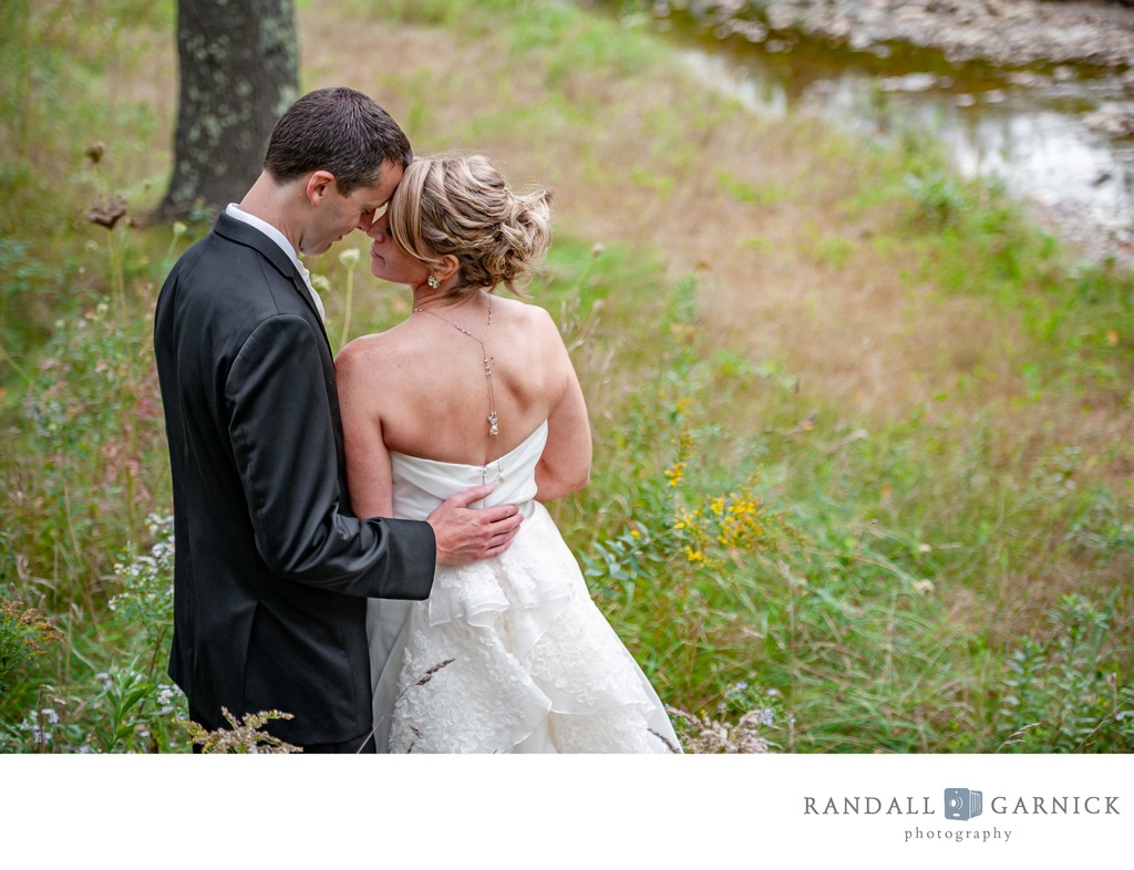 bride-groom-intimate-moment-riverside-farm-vermont