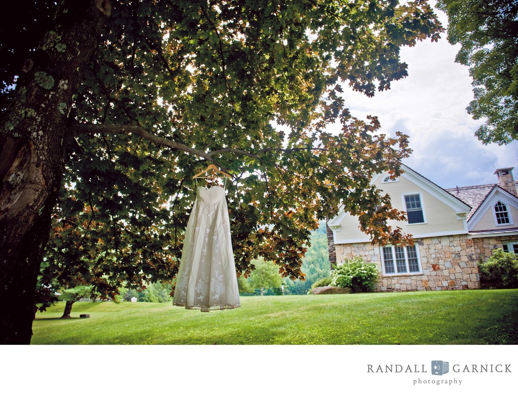 wedding-dress-hanging-tree-riverside-farm-vermont