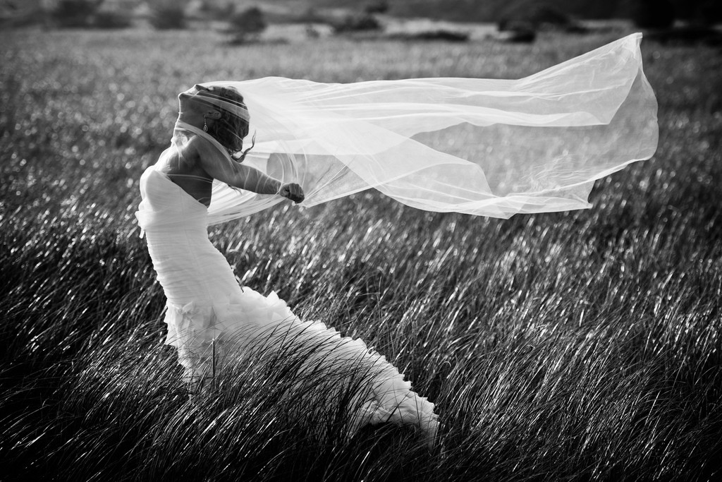 Wychmere Beach Club bridal portrait in black & white